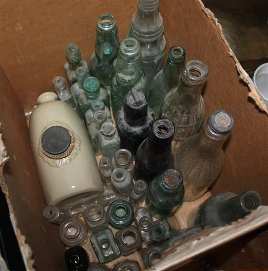 Quantity of old bottles, ginger beer etc
